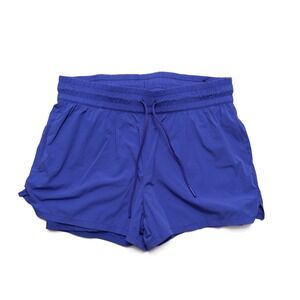 Spyder Active Shorts Women Medium Athletic Blue Lined‎ Elastic Waist Drawstring